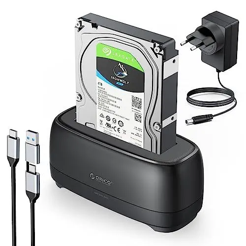 Produktbild: ORICO 3,5'' 2,5'' Festplattengehäuse USB 3.2 Gen1 1-Bay Festplatten Docking Station für Alle Standard 2.5