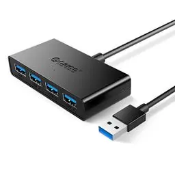 Produktbild: ORICO 4 Port USB Verteiler USB 3.0 Hub mit 1,5m langem Kabel USB Hub Adapter für MacBook, iMac, iPad, Surface Pro, iMac, Mac Mini, XPS 15 und andere Laptops - Schwarz