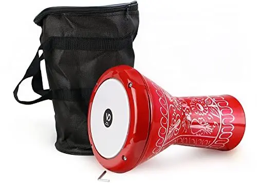 Produktbild: Orientalische Kinder Darbuka Trommel Percussion Aluguß Hand Graviert/Erz.-Rot