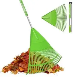 Produktbild: ORIENTOOLS Garten Laubrechen (Hellgrün Hand 26 Zinken)