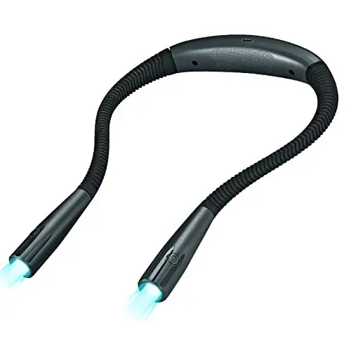 Produktbild: OriFiil Leselampe Buch, 3 Farben und Helligkeitsstufen Dimmbar LED Buchlampe Wiederaufladbar, Flexibel Arme für Bett Lesen, Stricken, Häkeln, Campen, Reparieren (Grau)