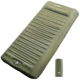 Produktbild: Origem Isomatte Camping Selbstaufblasend, 14cm Ultraleichte Schlafmatte Aufblasbar Kleines Packmaß, Selbstaufblasbare Luftmatratze Outdoor mit Fußpumpe für Wandern, Strand, Reisen, Zelt, Hängematte