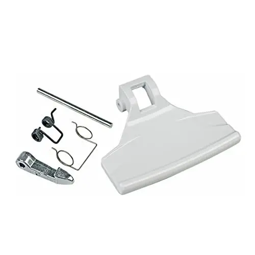 Produktbild: ORIGINAL Electrolux AEG 405518663 4055186631 Türgriff Griff Hebel weiß inkl. Schließnase Kühlschrank auch Zanussi Zanker Ikea u. a. 91452902806, 91460404901