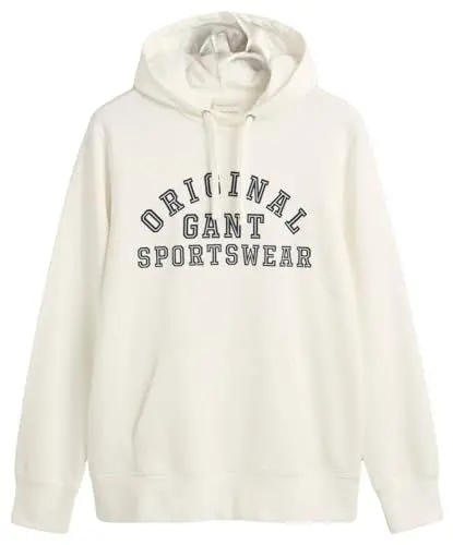Produktbild: GANT Herren ORIGINAL Graphic Hoodie Kapuzenpullover, Eggshell,M