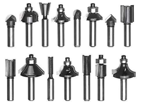 Produktbild: Original Einhell 15 tlg. Fräser-Set (passend für Elektro-Oberfräsen, 15-teilig, 8 mm Schaftdurchmesser, im Holzkoffer)