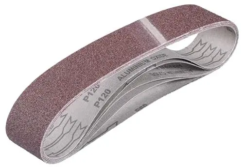 Produktbild: Original Einhell 5-tlg. Schleifbandset (Bandschleifer-Zubehör, 5x Schleifband für Stand-Bandschleifer, 50 x 686 mm, je 2x P60, 2x P80, 1x P120)