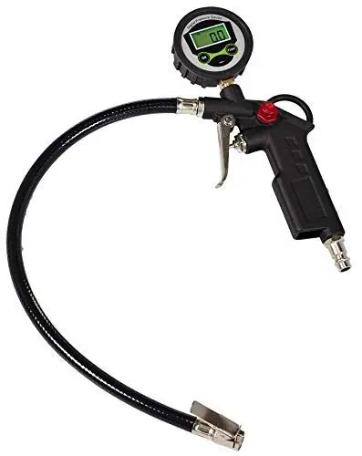 Produktbild: Original Einhell Reifenfüllmesser digital (Kompressor-Zubehör, digitales Manometer, Arbeitsdruck 0 - 13 bar, Ablassventil, 40 cm Schlauch)