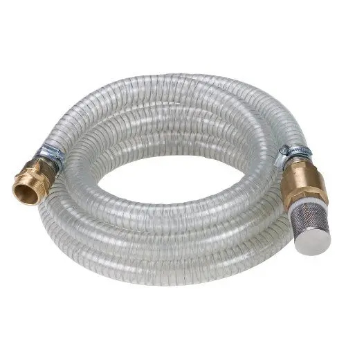 Produktbild: Original Einhell Saugschlauch 4 m (Pumpen-Zubehör, 4 m Länge, Messinganschluss 42 mm 1 1/4 Zoll IG, Schlauch verstärkt mit Stahldraht)