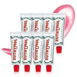 Produktbild: Original Euthymol Zahnpasta 75ml x 8, Zahncreme ohne Fluorid, Anti-Plaque, Antibakteriell, Kariesschutz, Frische Minze, Tägliche Zahnpflege, Sauberkeit für Zähne und Zahnfleisch