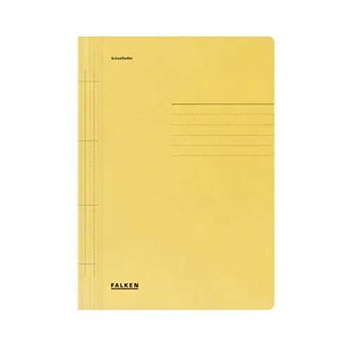 Produktbild: Original Falken 100er Pack Recycling-Schnellhefter DIN A4 gelb. Made in Germany Blauer Engel Hefter Papphefter Kartonschnellhefter Schulhefter Pappordner Mappe Schulordner ideal für Schule und Uni