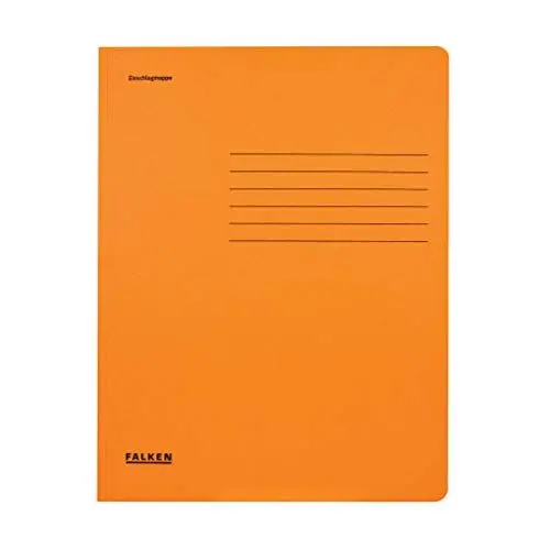 Produktbild: Original Falken 25er Pack Einschlagmappe. Made in Germany. Aus Recycling-Karton mit 3 Innenklappen für DIN A4 orange Juris-Mappe Sammelmappe Dokumentenmappe Aufbewahrungsmappe