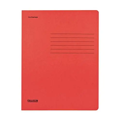 Produktbild: Original Falken 25er Pack Einschlagmappe. Made in Germany. Aus Recycling-Karton mit 3 Innenklappen für DIN A4 rot Juris-Mappe Sammelmappe Dokumentenmappe Aufbewahrungsmappe