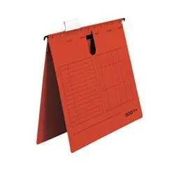 Produktbild: Original Falken 25er Pack Hängehefter UniReg. Made in Germany. Kaufmännische Heftung, aus Recycling-Karton für DIN A4 rot Blauer Engel ideal für die lose Blatt-Ablage im Büro und der Behörde