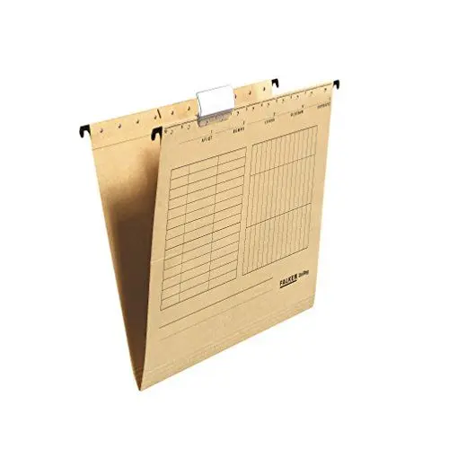 Produktbild: Original Falken 25er Pack Hängemappe UniReg. Made in Germany. Aus Recycling-Karton für DIN A4 seitlich offen braun Blauer Engel ideal für die lose Blatt-Ablage im Büro und der Behörde