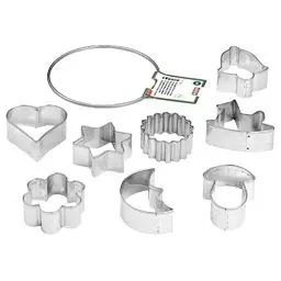Produktbild: Original Kaiser Ausstechformen-Ring mittel 8-teilig, Plätzchen Ausstecher, Weihnachten Starter-Set Ausstecher für Kekse, Keksausstecher, Plätzchen unterschiedliche Größen, Silber