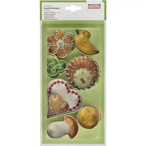 Produktbild: Original Kaiser Ausstechformen Ostern 9-teilig, Plätzchen Ausstecher, Keksausstecher, Plätzchenausstecher, Cookie Cutter, zum Ausstechen von Plätzchen, Keksen, Fondant