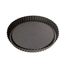 Produktbild: Original Kaiser Classic Obstbodenform 28 cm, Obstkuchenform, Tortenboden Backform antihaftbeschichtet, Tortenbodenform mit Wellenrand, gleichmäßige Bräunung, schwarz