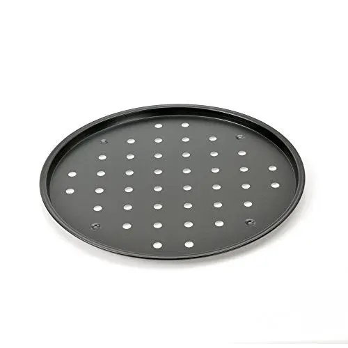 Produktbild: ORIGINAL KAISER Pizzaform Delicious mit Thermolochung Ø32cm, Legierter Stahl, Schwarz, 28 x 28 x 13 cm