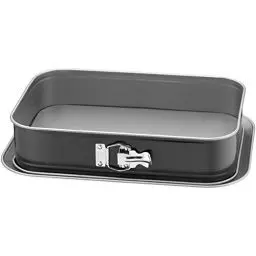 Produktbild: Original Kaiser Inspiration Springform rechteckig 36 x 24 cm, Backform rechteckig mit Deckel, Tiramisu Form antihaftbeschichtet, Flachboden, auslaufsicher, einfaches Verschließen, Kuchenform eckig