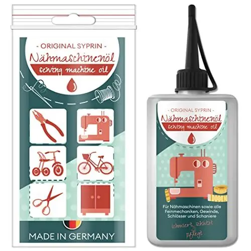 Produktbild: Original Syprin Nähmaschinenöl Feinmechaniköl Universalöl Schmieröl | Harz- & Säurefrei | Ideal für feinmechanische Komponenten, Nähmaschine, Türen, Fenster 100 ml