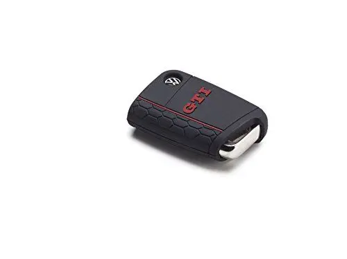 Produktbild: Original VW Golf 7 (5G) Schlüsselcover GTI Design Zündschlüssel Schlüsselhülle Blende Cover schwarz rot 000087012ALGCA