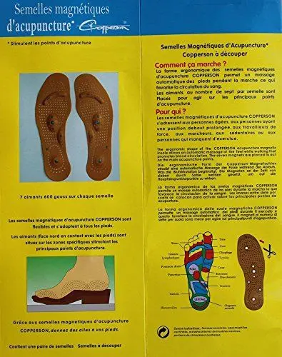 Produktbild: Original Wellness Akupressur Magnetsohle Magnetische Einlegesohlen für Damen und Herren Energetix 4you 3009 Stimulations Noppen + 8 Magnete Feet Universalgröße