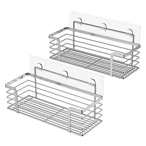 Produktbild: OriwarE Duschablage ohne Bohren SUS304 Edelstahl, Badezimmer Regal, Duschkörb Ablage Selbstklebend, Shampoo Halterung für Dusche - 2 Stück