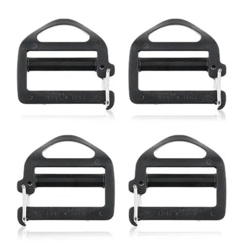 Produktbild: Ormromra 4 Pcs Verstellbare Schnallen Gurtband, Gurtband Gurtschnalle 2.5CM, Verstellbare Schnallen, Kunststoff Rucksackschnalle für Reparatur Werkzeuge, Zubehör Steckschließe, Koffer, Gepäck