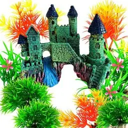 Produktbild: Ornamente Für Aquarien, Aquarium Deko, Fisch Tank Dekoration Mit Pflanzen, Aquarium Deko Höhle