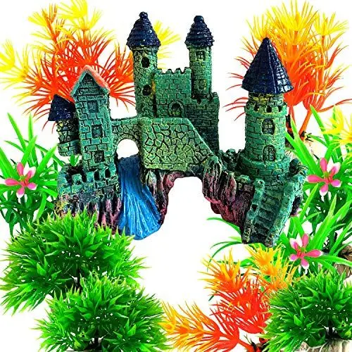 Produktbild: Ornamente Für Aquarien, Aquarium Deko, Fisch Tank Dekoration Mit Pflanzen, Aquarium Deko Höhle
