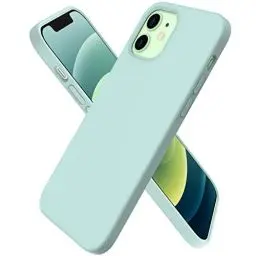 Produktbild: ORNARTO kompatibel mit iPhone 12 | 12 Pro 6,1 Silikon Case, Hülle Ultra Dünne Voller Schutz Flüssig Silikon Handyhülle Schutz für iPhone 12 Pro/iPhone 12(2020) 6,1 Zoll Minzgrün