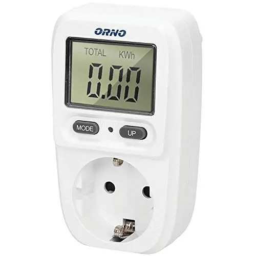Produktbild: Orno WAT-419(GS) Stromzähler für Steckdose | Energiekosten-Messgerät mit LCD Bildschirm | Maximale Leistung 3680W | Energiemessgerät |