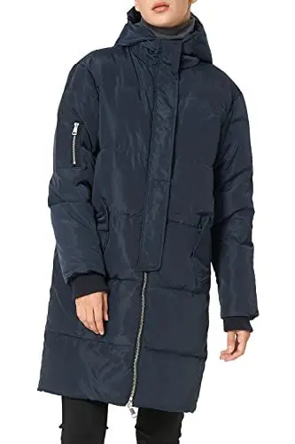 Produktbild: Orolay Damen Daunenmantel Warm Winterjacke mit Kapuze Mittellang Female Mittellanger Steppmantel Frauen Wintermantel Marinenblau L