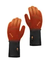 Produktbild: ORORO Beheizbare Handschuhe Dünn Damen Herren, Akku Beheizte Innenhandschuhe für Motorrad Fahrrad und Skifahren - Ladegerät Nicht Enthalten (Schwarz,L)