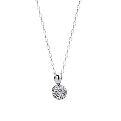 Produktbild: Orovi Halskette für Damen Halskette mit Diamant Weißgold Kette 18 Karat (750) Brillianten 0.15crt, Goldkette
