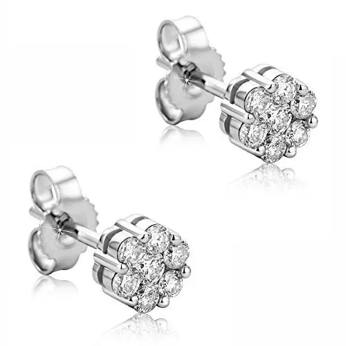 Produktbild: Orovi Ohrstecker Diamant Ohrringe Set,Damen Weißgold Ohrstecker 14 Karat (585) Brillanten 0.38crt