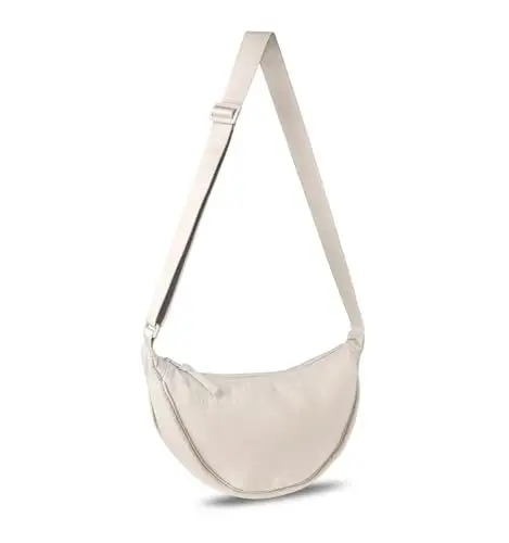 Produktbild: ORPAPA Halbmond Crossbody Bag Damen Crossbody Schultertasche Casual Hobo Handstasche Umhängetasche Einfarbige Tragbare Halbmond Tasche Umhängetasche mit verstellbarer Schultergurt