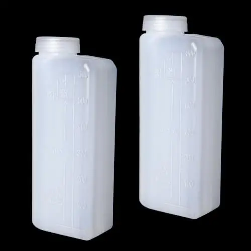 Produktbild: Orrdiffi 2-Takt-Öl Mischflasche 600 ml, Benzin Kraftstoff Öl-Mischflasche, Professionelle Ölbehälter für Kettensäge,Rasentrimmer und andere Maschinen,2 Stück