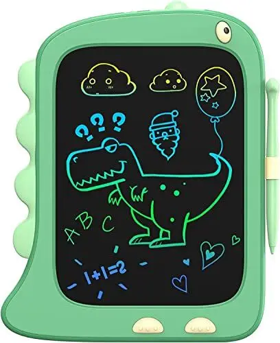 Produktbild: ORSEN LCD Schreibtafel Spielzeug ab 3 4 5 6 7 8 Jahre alt Junge Mädchen, 8,5-Zoll Bildschirm Zeichenbrett Maltafel, Dinosaurier Schreibtablett Weihnachten Kleine Geschenke für Kinder (Grün)