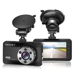 Produktbild: ORSKEY Dashcam Auto 1080P Full HD Autokamera DVR Dashboard Kamera Videorecorder, vorne, für Autos 170 Weitwinkel WDR mit 3.0