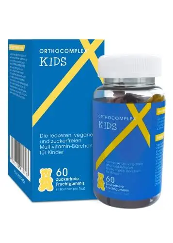 Produktbild: Orthocomplex Kids Vitamin Gummibärchen 60 St. - ZUCKERFREI, vegan & trotzdem lecker - Kinder Vitamine ab 4 Jahren - Vorrat für 2 Monate