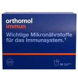 Produktbild: Orthomol Immun - Mikronährstoffe zur Unterstützung des Immunsystems - Nahrungsergänzung mit Vitamin C, Vitamin D und Zink - Granulat, 30.0 St. Tagesportionen