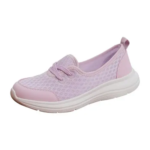 Produktbild: Generisch Bequeme orthopädische Wanderschuhe für Damen 2024 orthopädische, atmungsaktive Slip-On-Schuhe mit Fußgewölbeunterstützung für Damen, rutschfeste Schuhe Schuhe Damen 44 (Purple, 42)