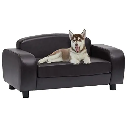 Produktbild: Orthopädisches Hundebett für Kleine Hunde, Bequeme Hundebetten, Unterstützendes Haustier-Couchbett aus Schaumstoff mit Abnehmbarem, Waschbarem Bezug, Rutschfester Unterseite,