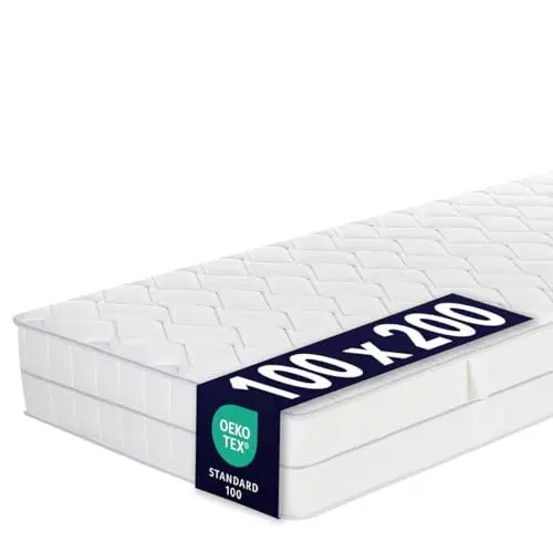 Produktbild: Ortho-Relax AiryFoam Rollmatratze 100x200cm, 15 cm hoch, Härtegrad H4, besonders atmungsaktive Kaltschaummatratze mit Luftkanälen, 5-Zonen-Komfortschaum-Matratze, Öko-Tex 100 Zertifiziert