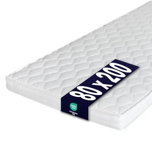 Produktbild: Ortho-Relax Kaltschaummatratze 80x200cm, 10cm hoch, Rollmatratze für Wohnwagen und Wohnmobile, LKW-Kabinen, Ferienwohnungen und Gästebett, Gästematratze aus Schaumstoff, hergestellt in Italien