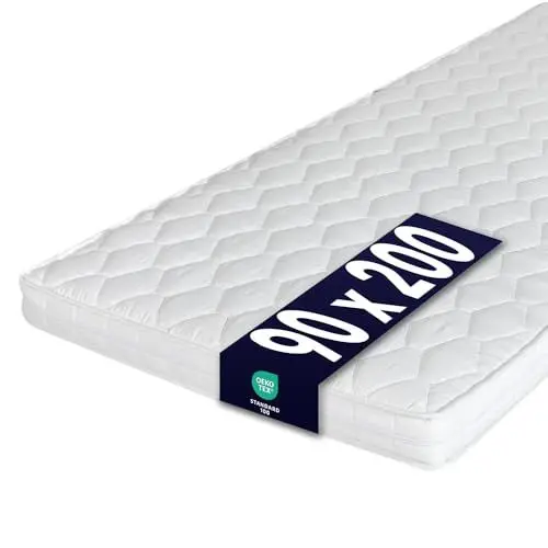 Produktbild: Ortho-Relax Kaltschaummatratze 90x200cm, 10cm hoch, Rollmatratze für Wohnwagen und Wohnmobile, LKW-Kabinen, Ferienwohnungen und Gästebett, Gästematratze aus Schaumstoff, hergestellt in Italien