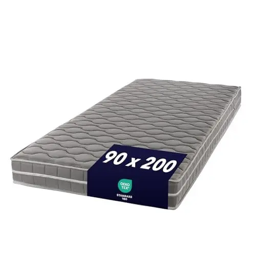 Produktbild: Ortho-Relax Matratze 90x200 cm, 16cm hoch, Härtegrad H2-3, 4in1 Wendematratze mit Viscoschaum & Memory-Effekt, 100 Nächte Probeschlafen, Bezug mit Sommer- und Winterseite, Öko-Tex 100, Viskomatratze