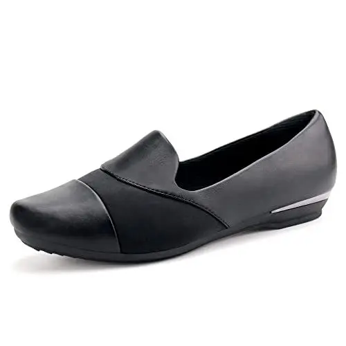 Produktbild: Ortho+rest Damenschuhe für Orthopädie, Hallux Valgus Kleid Schuhe, Slipper Loafer mit orthopädischen Einlagen (42,Schwarz)