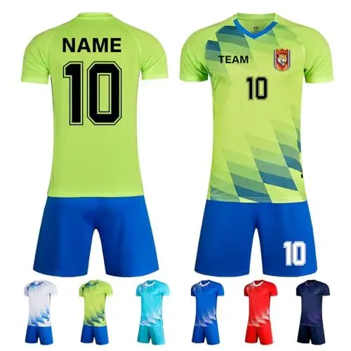 Produktbild: ORYG Personalisiertes Fußballtrikot für Erwachsene Jungen Mädchen Personalisiertes Fußballtrikot mit Name,Teamname,Logo,Nummer